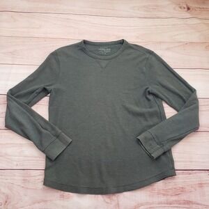Sonoma‎ Thermal Crewneck Shirt Mens Large Long Sleeve Olive Green Layering Top